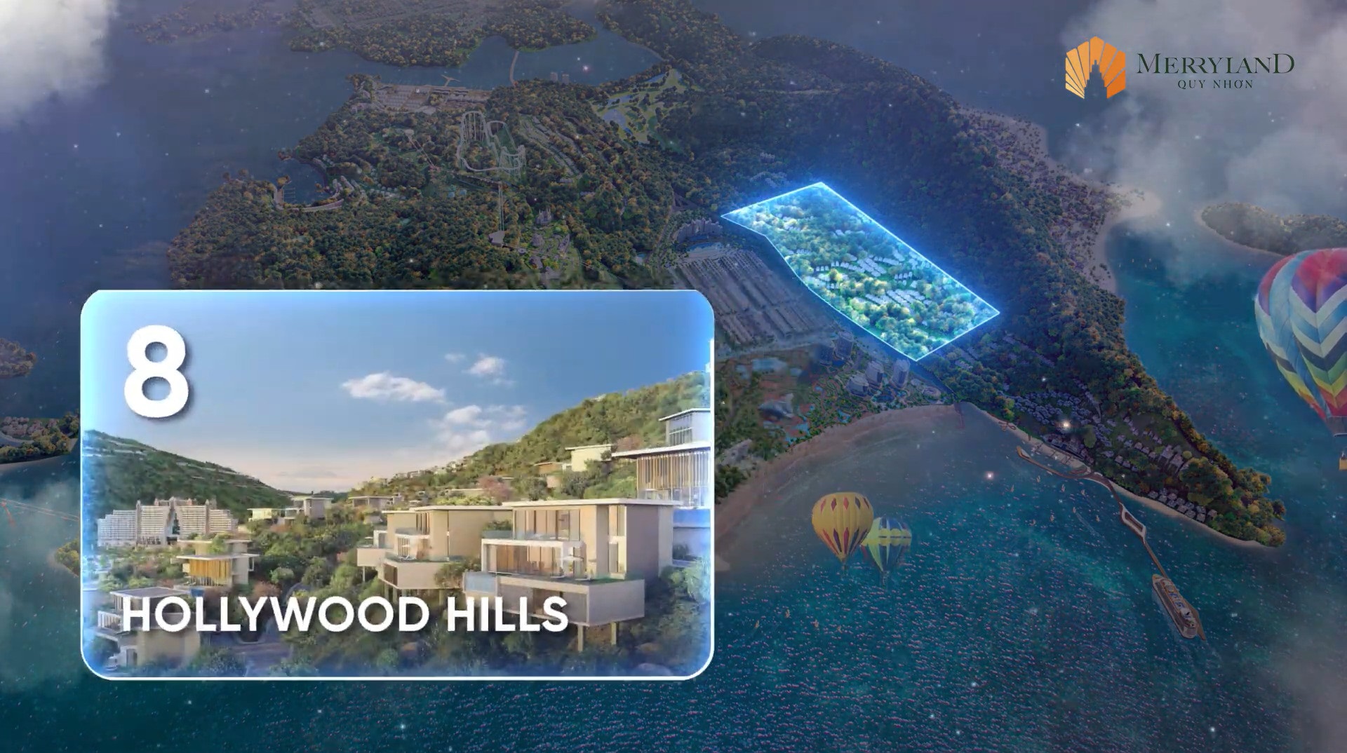 Vị trí phân khu Hollywood Hills - biệt thự nghỉ dưỡng sườn đồi thời thượng