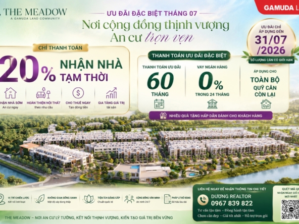 Chính sách bom tấn Gamuda dành cho The Meadow trong tháng 7