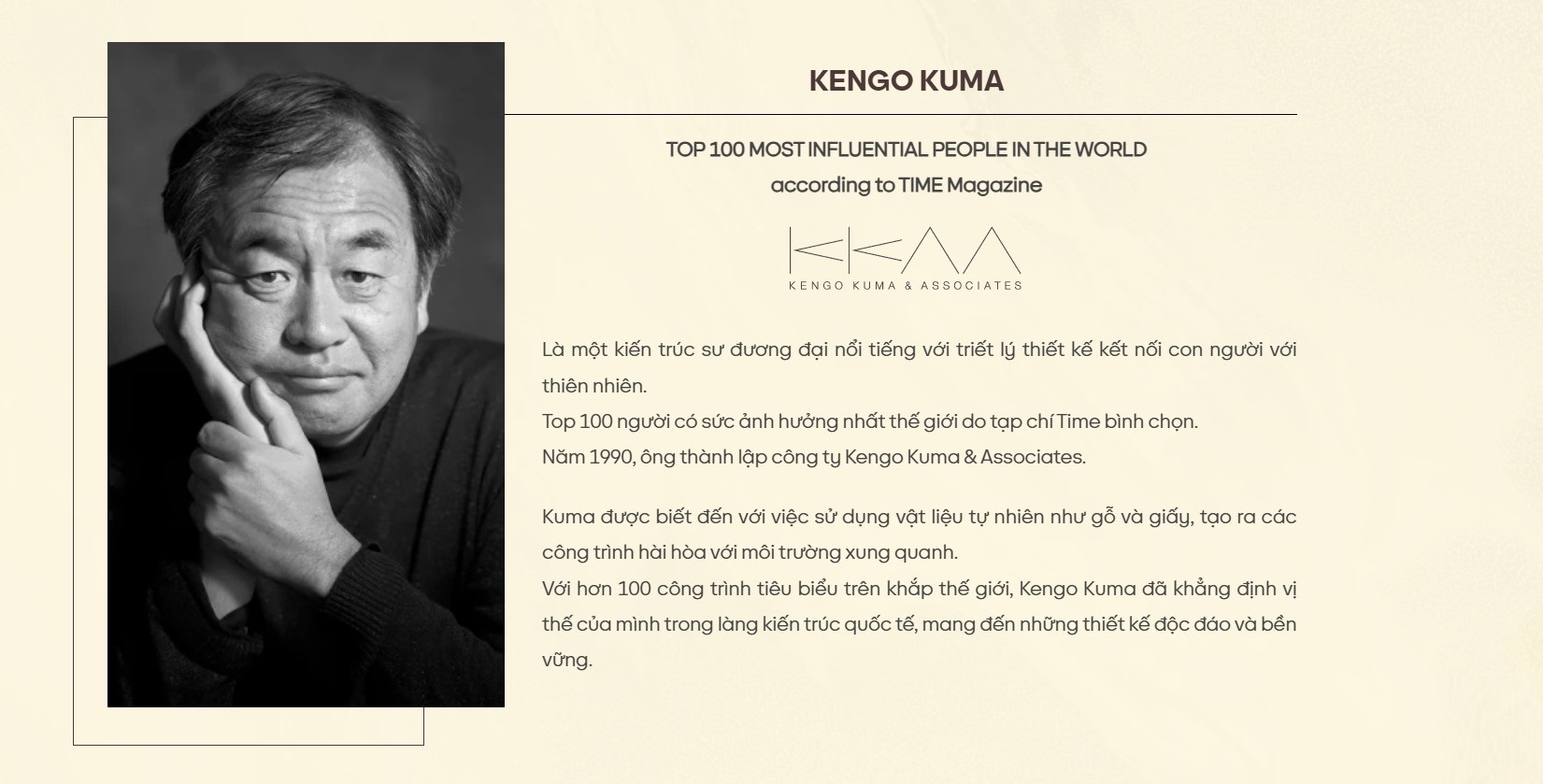 Kengo Kuma - Kiến trúc nổi tiếng nằm top 100 người ảnh hưởng thế giới do Time bình chọn