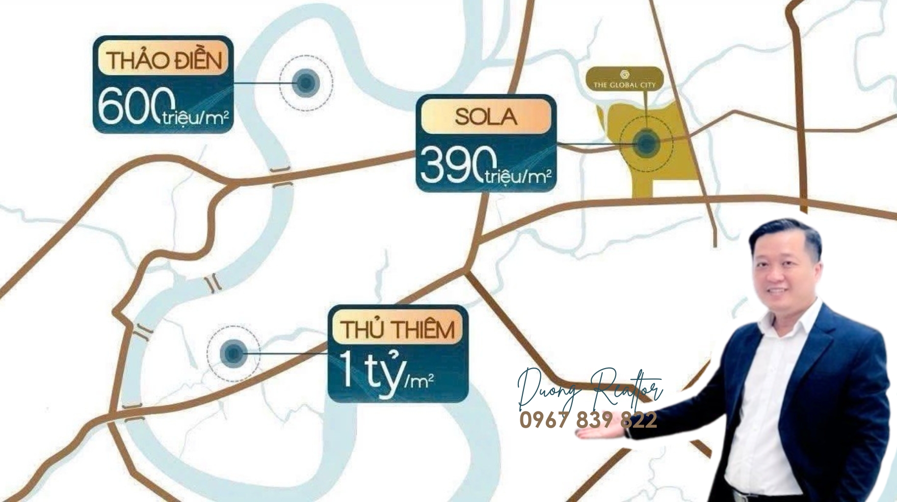 Giá biệt thự bán đảo Sola ven sông chỉ từ 386 triệu/m2