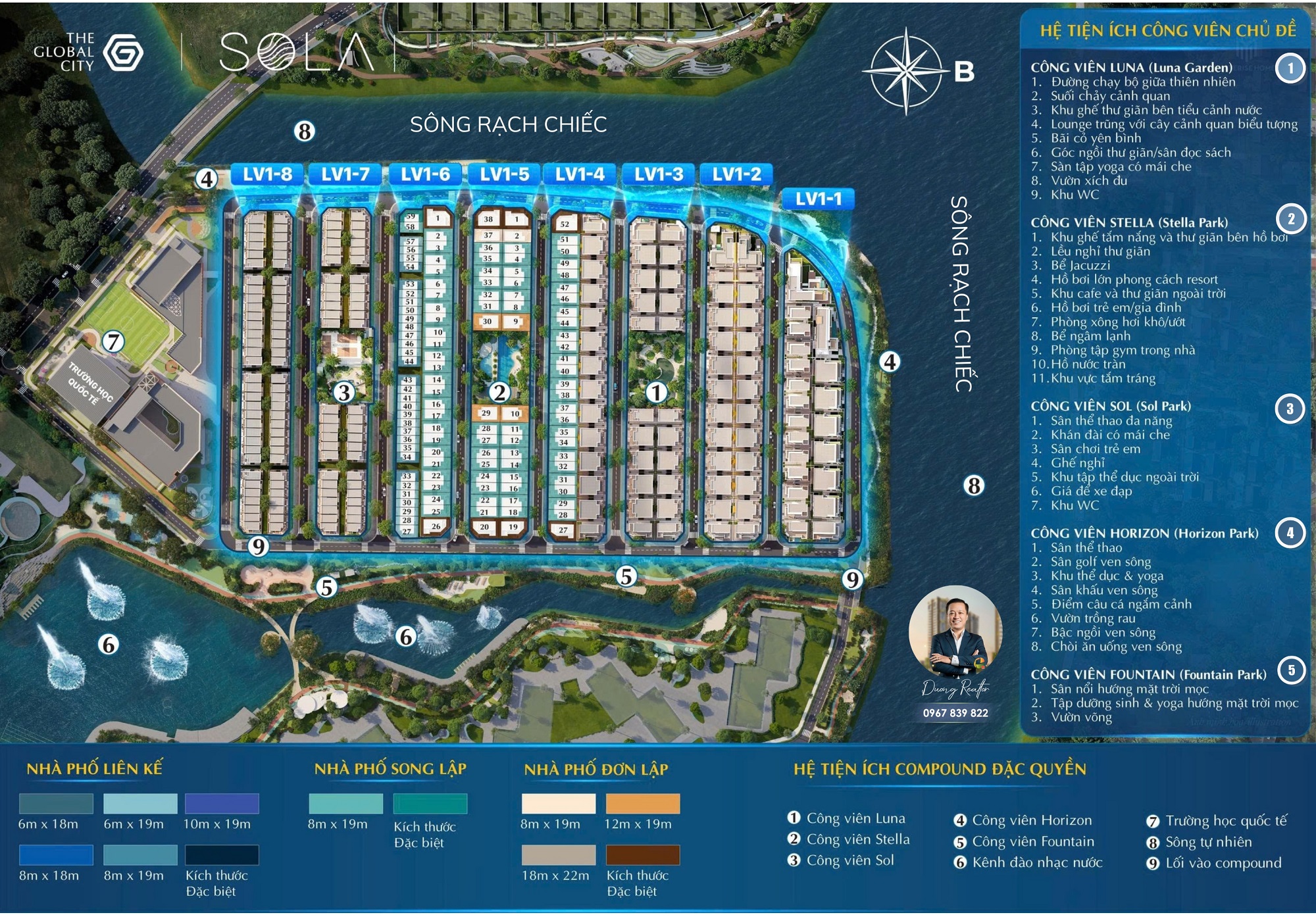 Mặt bằng Biệt Thự Bán Đảo SOLA