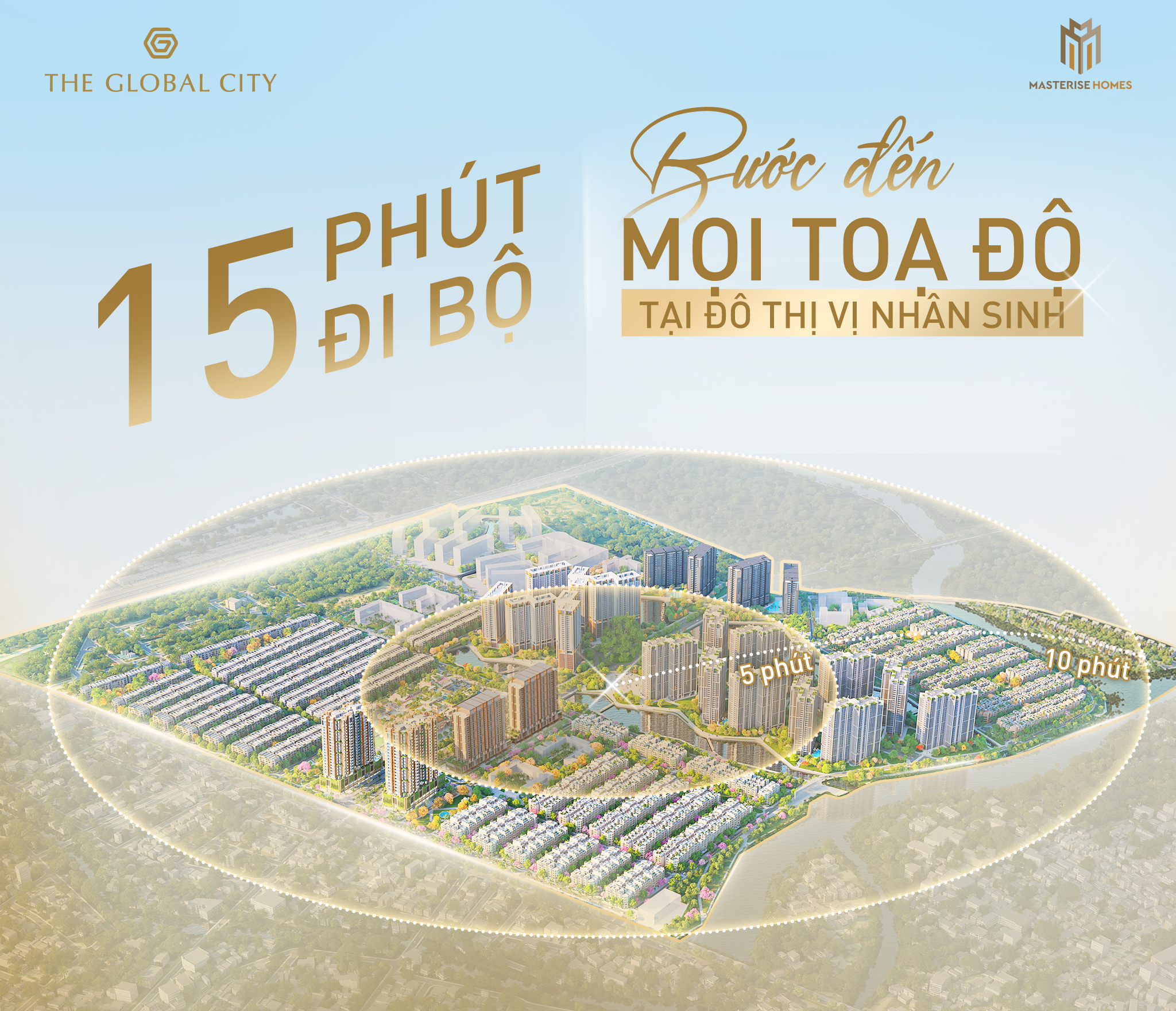 Được quy hoạch với nguyên tắc 15 phút đi bộ tiếp cận mọi điểm đến tiện ích