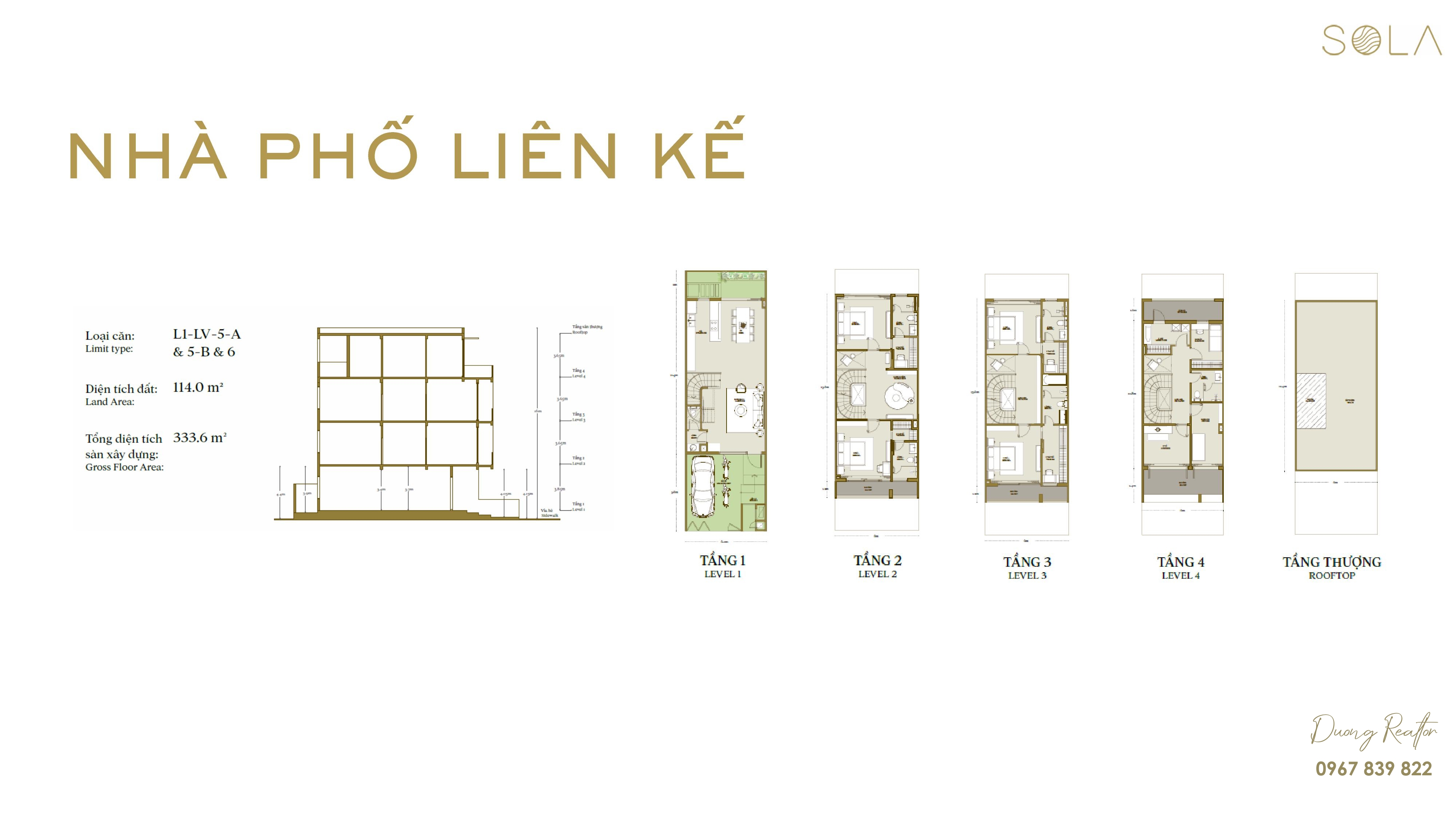 Thiết kế Nhà Phố Liên Kế SOLA