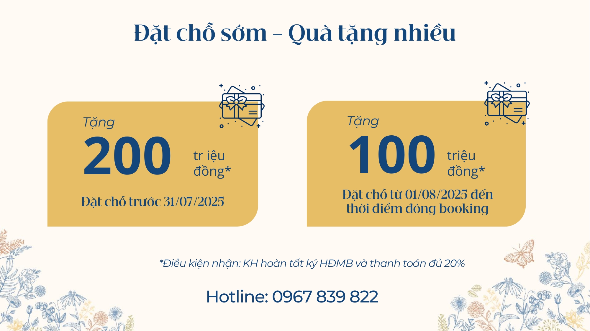 Booking sớm tặng ngay 200 triệu