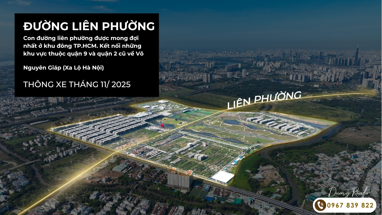 Đường Liên Phường thông xe vào tháng 11.2025