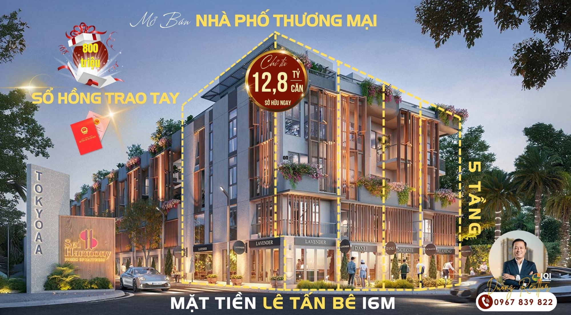 Nhà phố thương mại Sei Harmony Lê Tấn Bê 16M