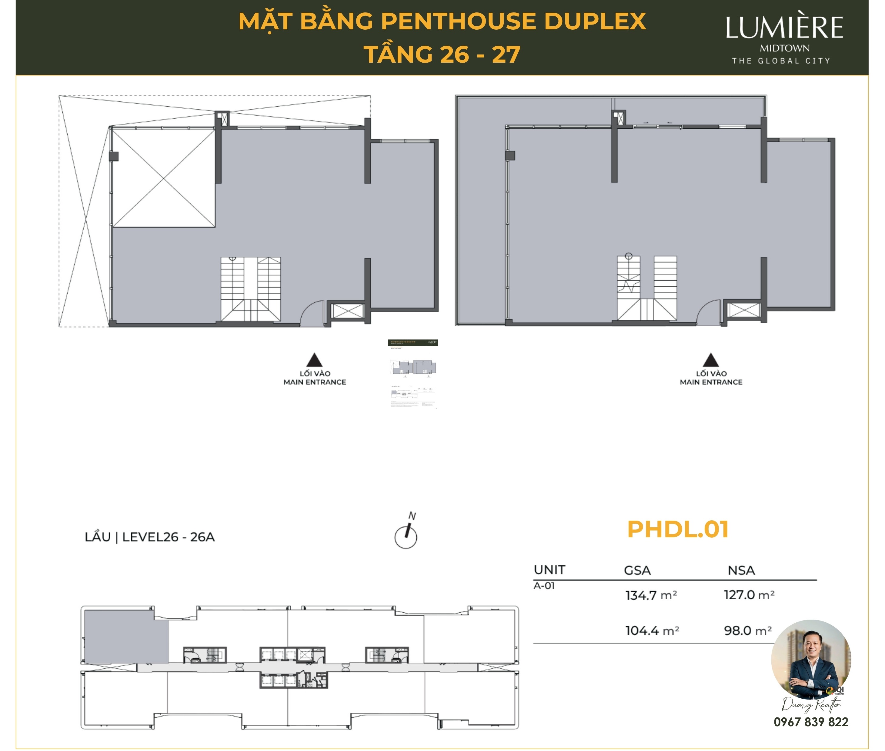 Thiết kế Penthouse Duplex Lumiere Midtown