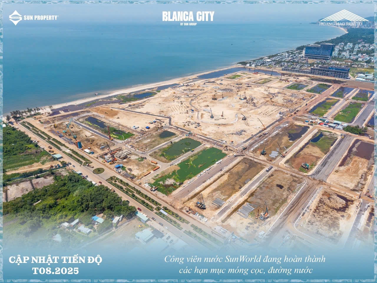 Công viên Sunworld đang hoàn thành móng cọc