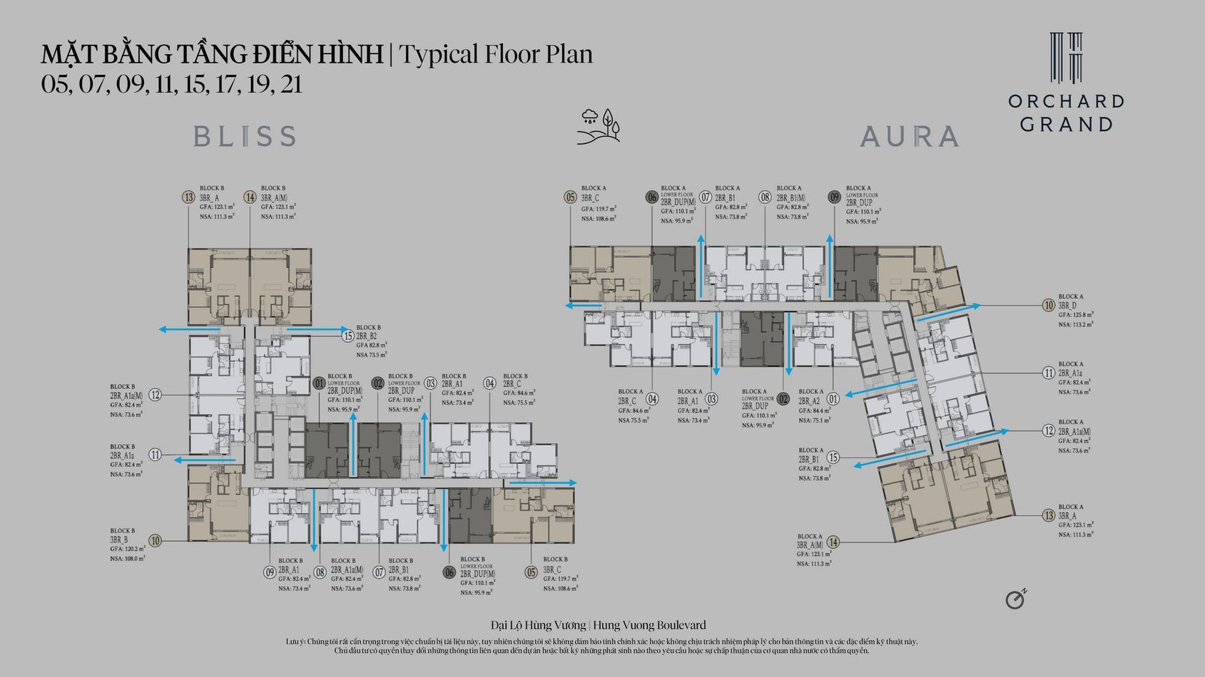 Mặt bằng căn hộ Orchard Grand Sycamore Bình Dương