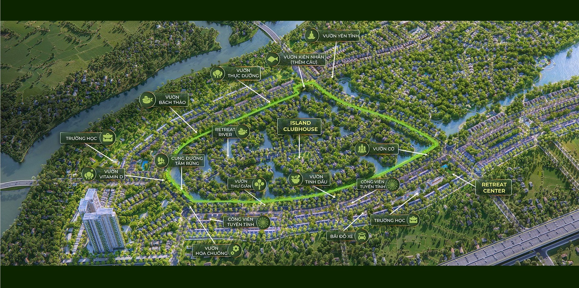 Mặt bằng chi tiết phân khu Biệt Thự Đảo Retreat Island