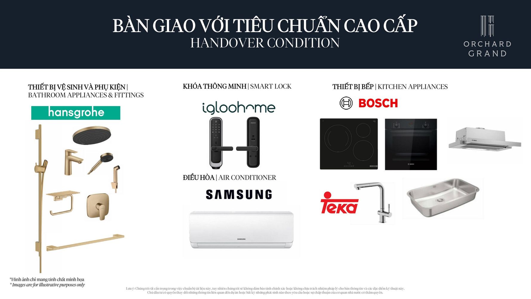 Tiêu chuẩn bàn giao Orchard Grand Cao Cấp