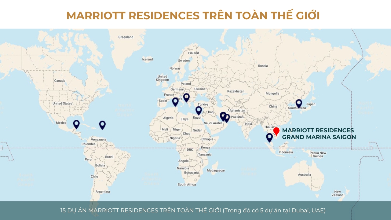 Chỉ 15 dự án Marriott Residences trên toàn thế giới