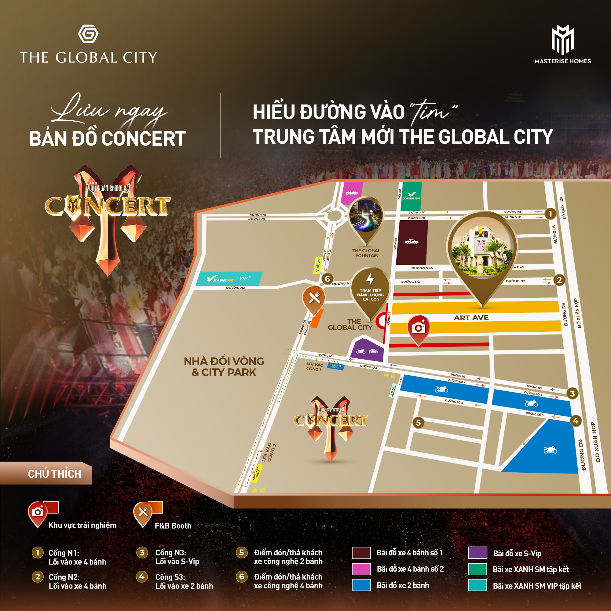 Bản đồ Concert Anh Trai Vượt Ngàn Chông Gai Day 7&8