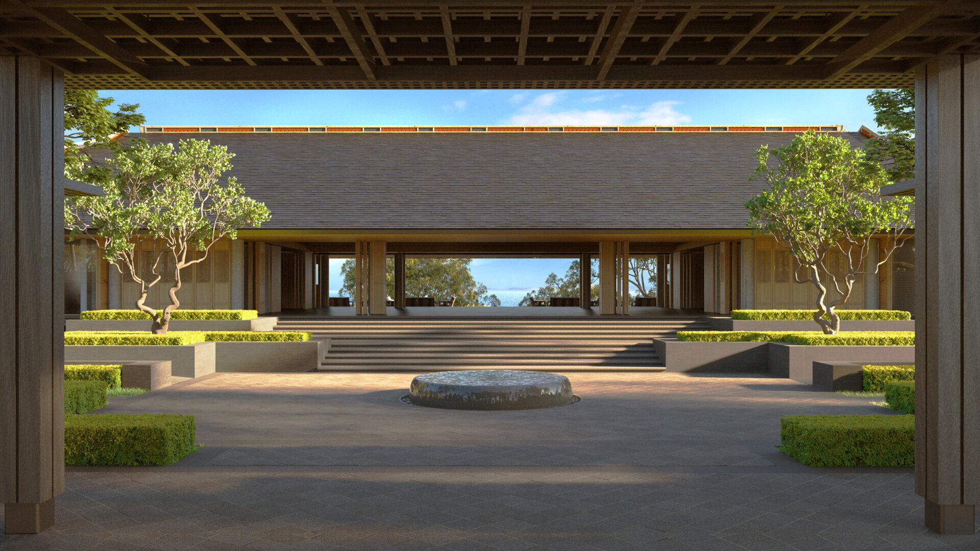 Cổng chào khu biệt thự siêu sang The Residences Mandarin Oriental Danang