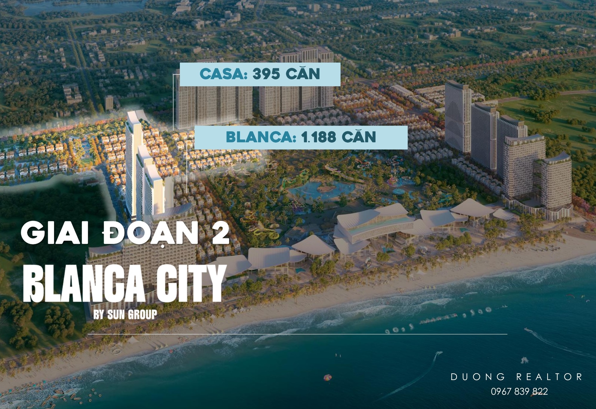 Blanca City giai đoạn 2 gồm 1.188 căn hộ và 395 căn biệt thự