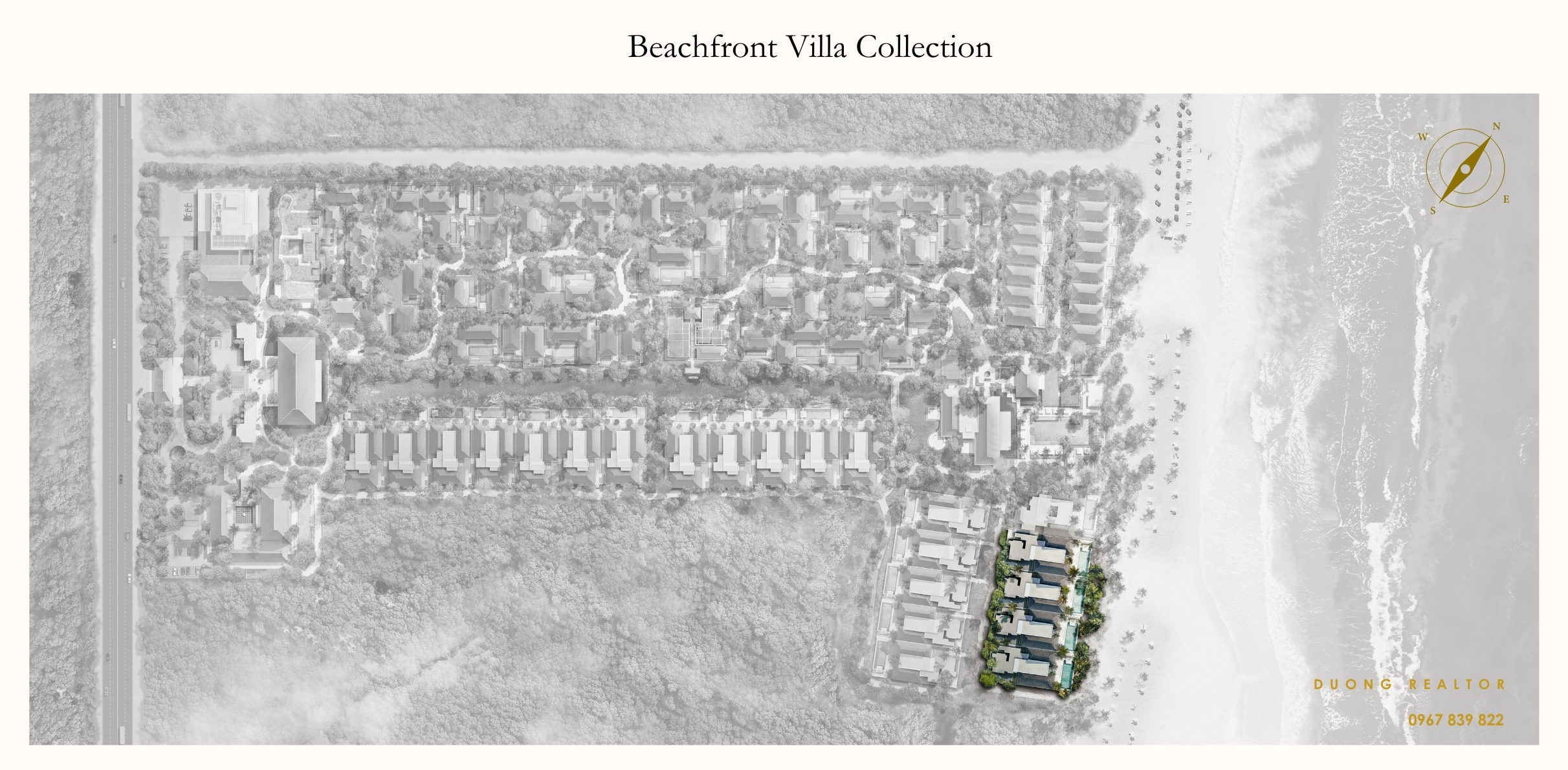 Mặt bằng BeachFront Villa Mandarin Oriental