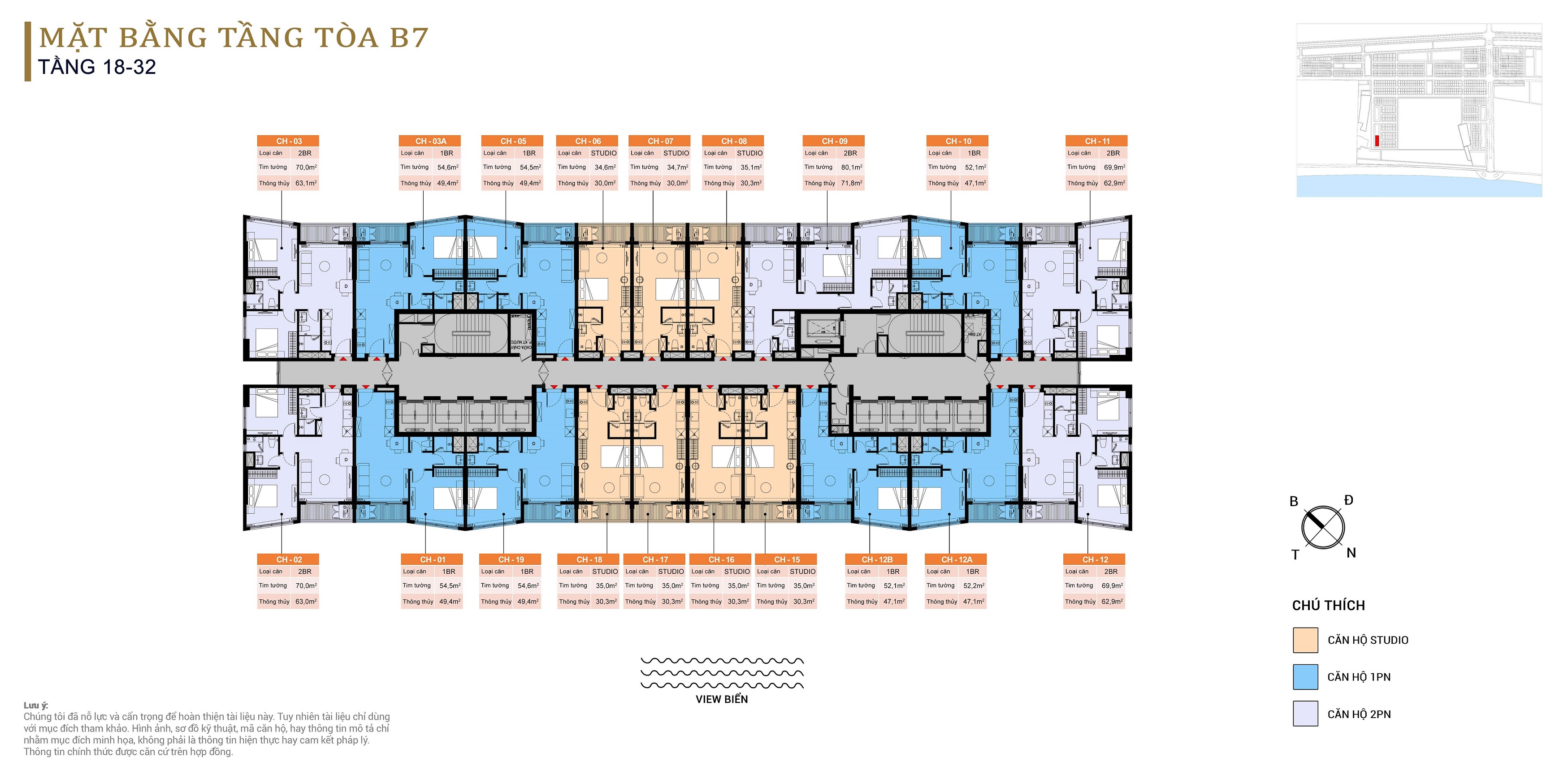 Mặt bằng điển hình tháp Blanca B7