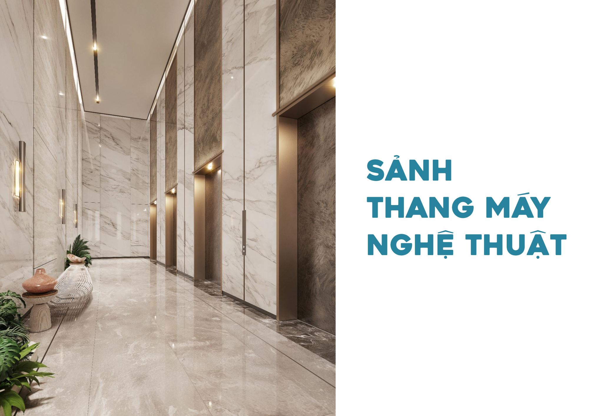 Sảnh thang máy nghệ thuật