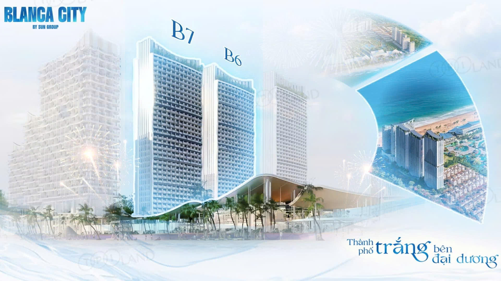 Tháp B6 B7 Blanca City với kiến truc Cánh Buồm Pháp