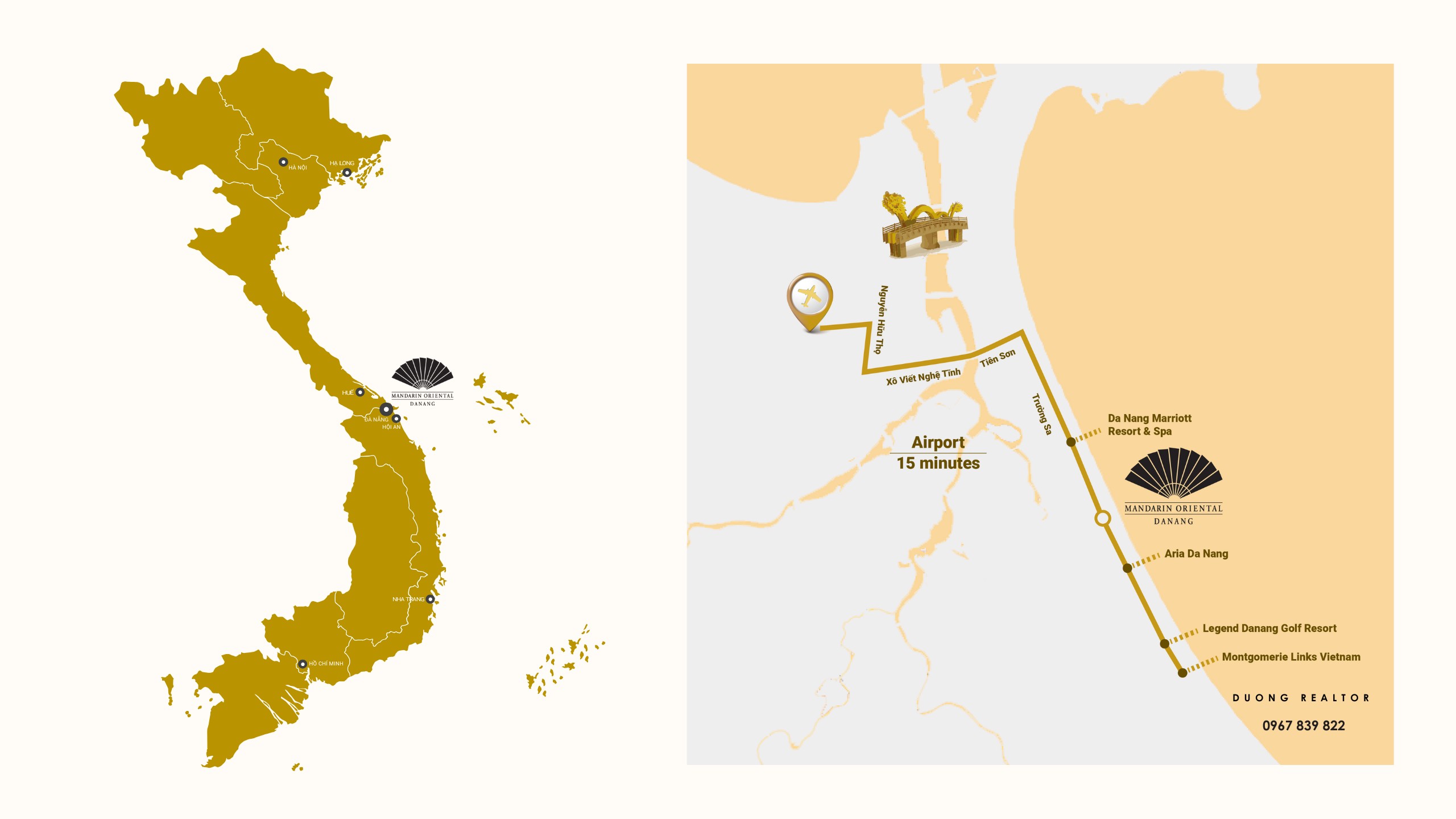 Vị trí dự án Mandarin Oriental Da Nang
