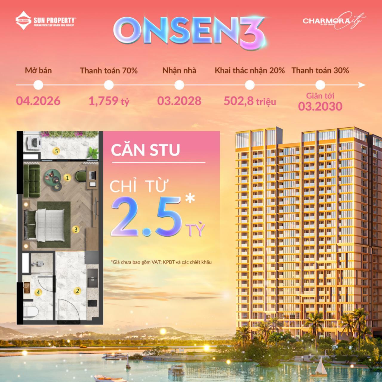 Căn hộ Studio The Onsen 3