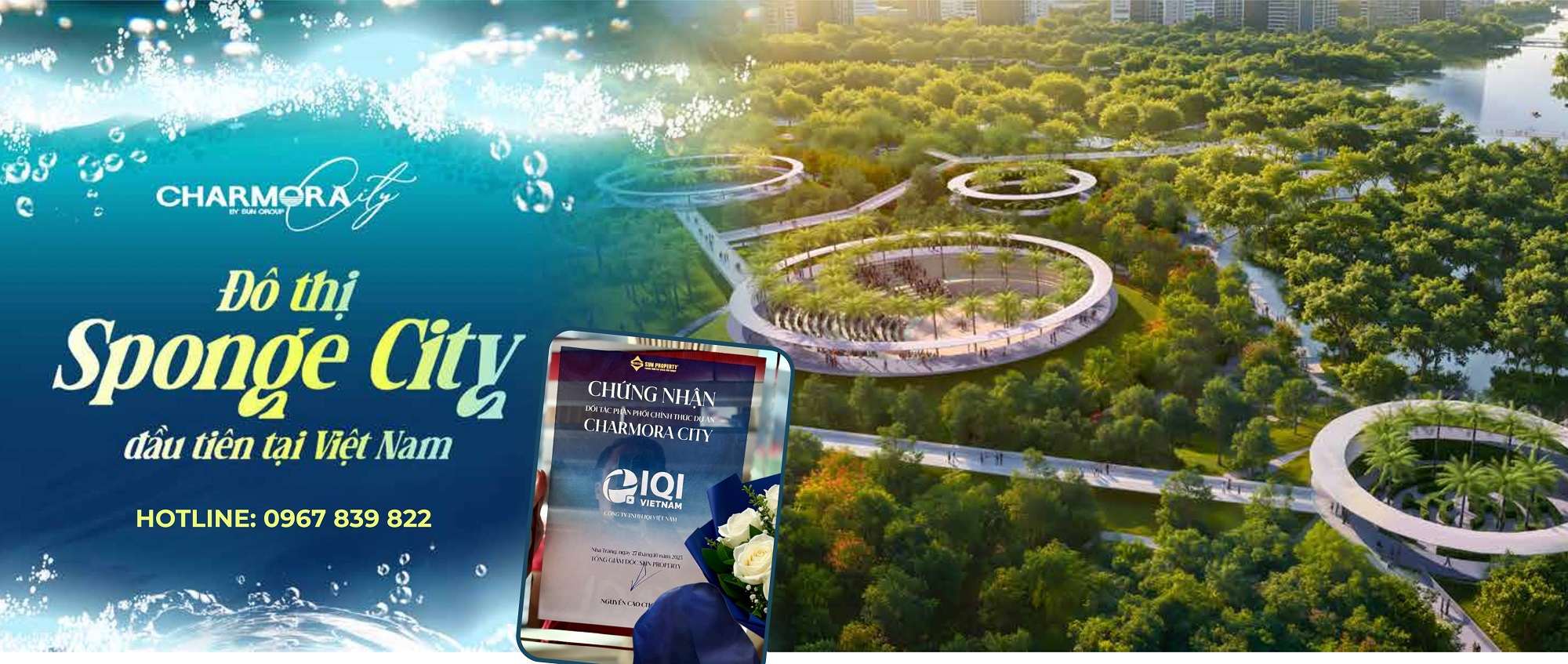 Chứng nhận IQI Việt Nam đối tác phân phối chiến lược Charmora City Nha Trang