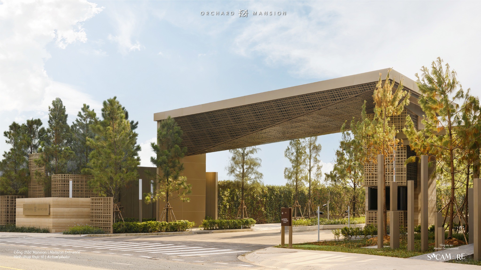 Hình thực tế cổng chào Orchard Mansion