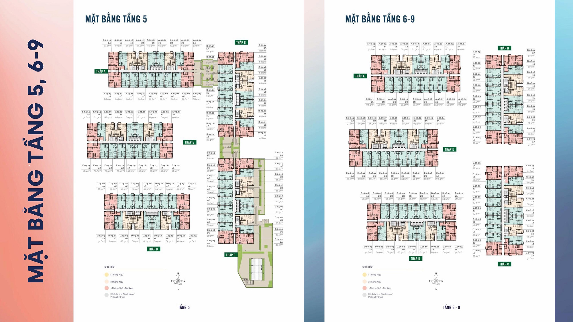 Mặt bằng MT EASTMARK CITY tầng 5-9