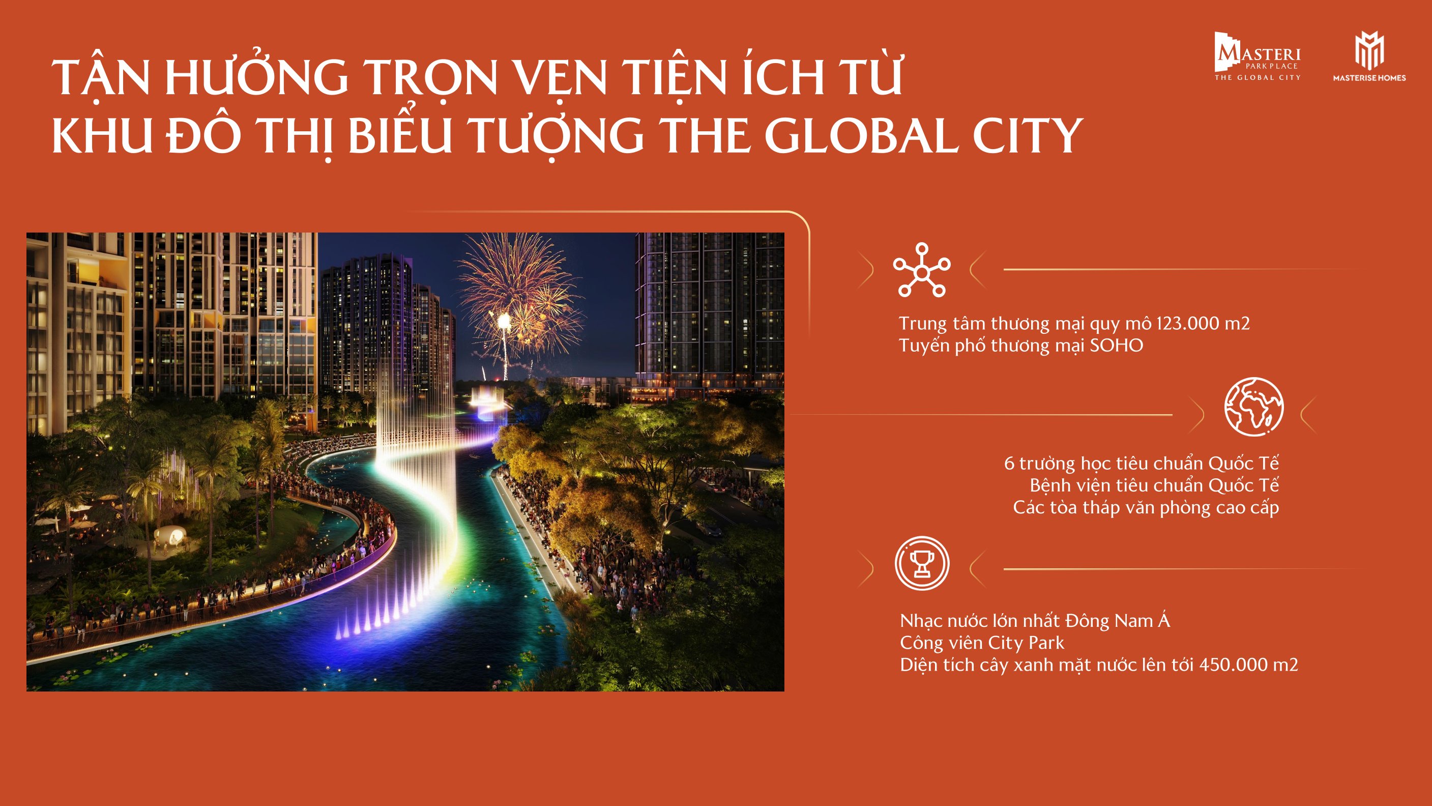 Tận hưởng TRỌN VẸN tiện ích Quốc Tế từ Khu Đô Thị The Global City