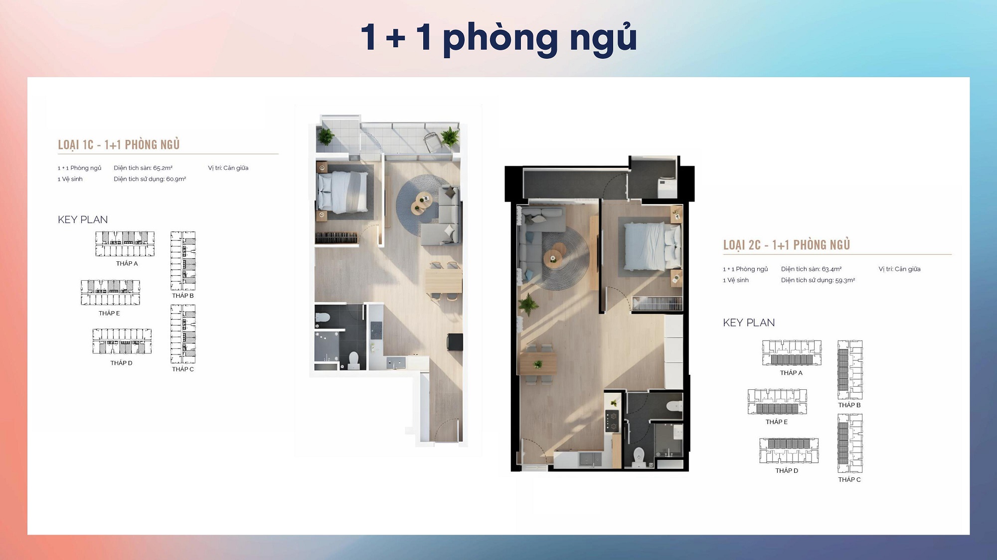 Thiết kế căn hộ 1PN+ MT Eastmark City