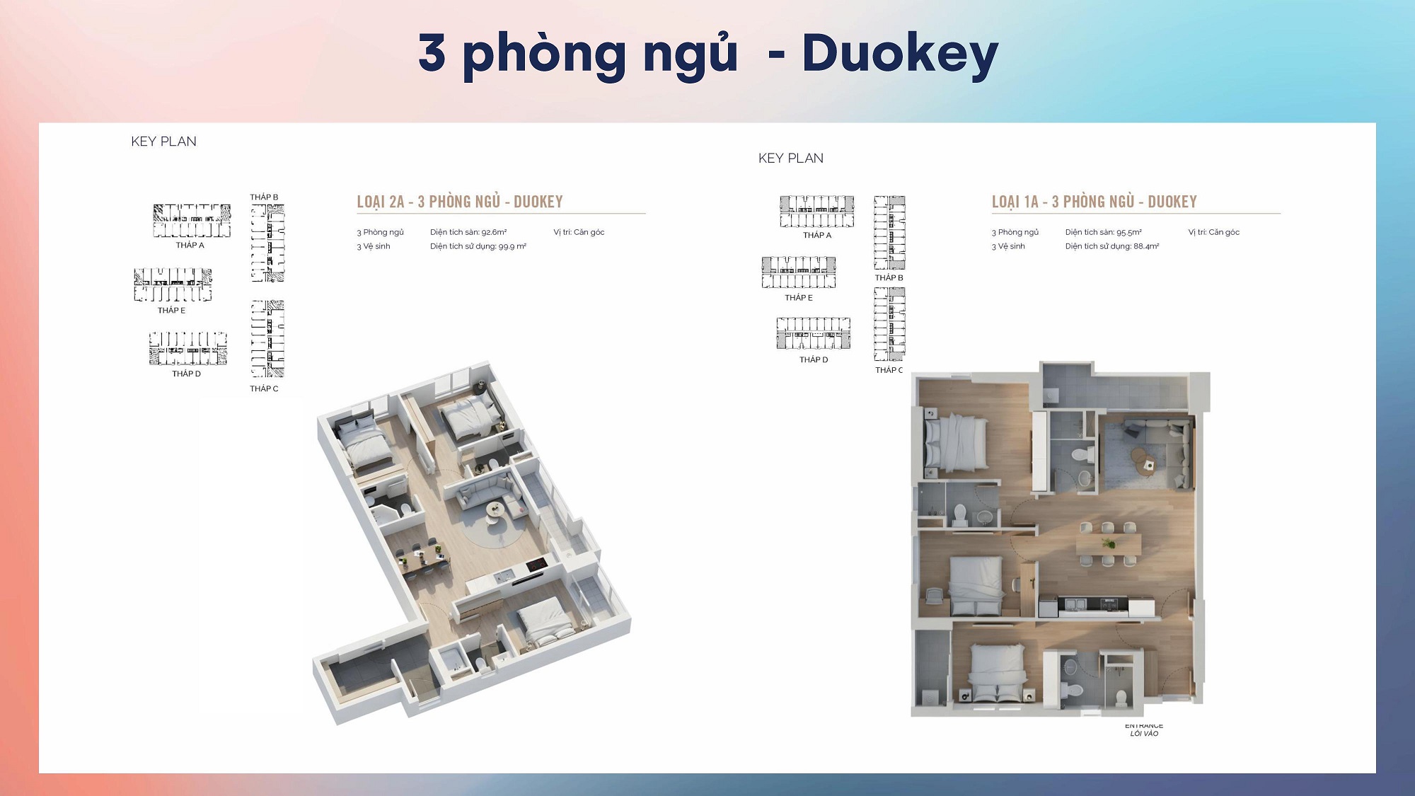Thiết kế căn hộ 3PN DuoKey MT Eastmark City