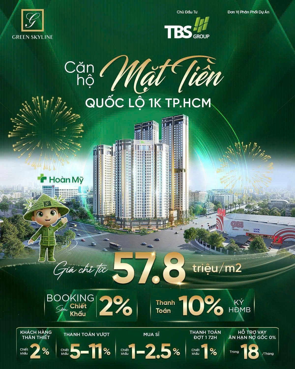 Giá căn hộ Green Skyline Quốc Lộ 1K Tp.HCM