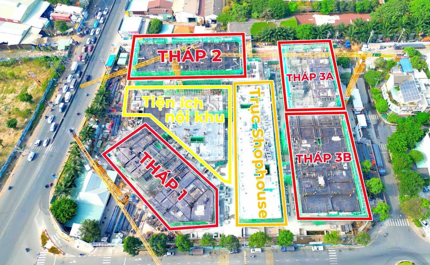 Vị trí 4 tòa tháp Green Skyline Quốc lộ 1K