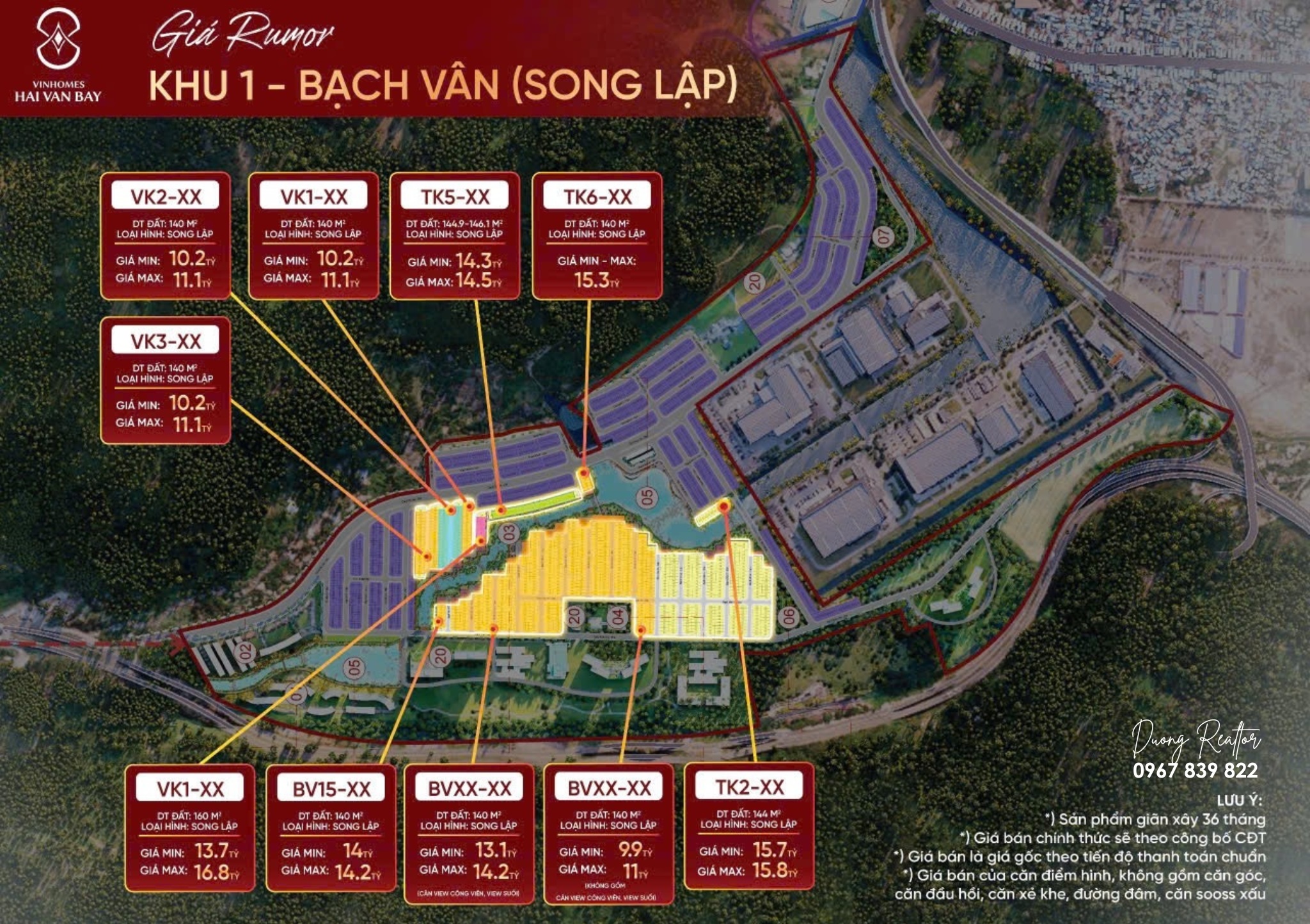 Giá biệt thự song lập Bạch Vân
