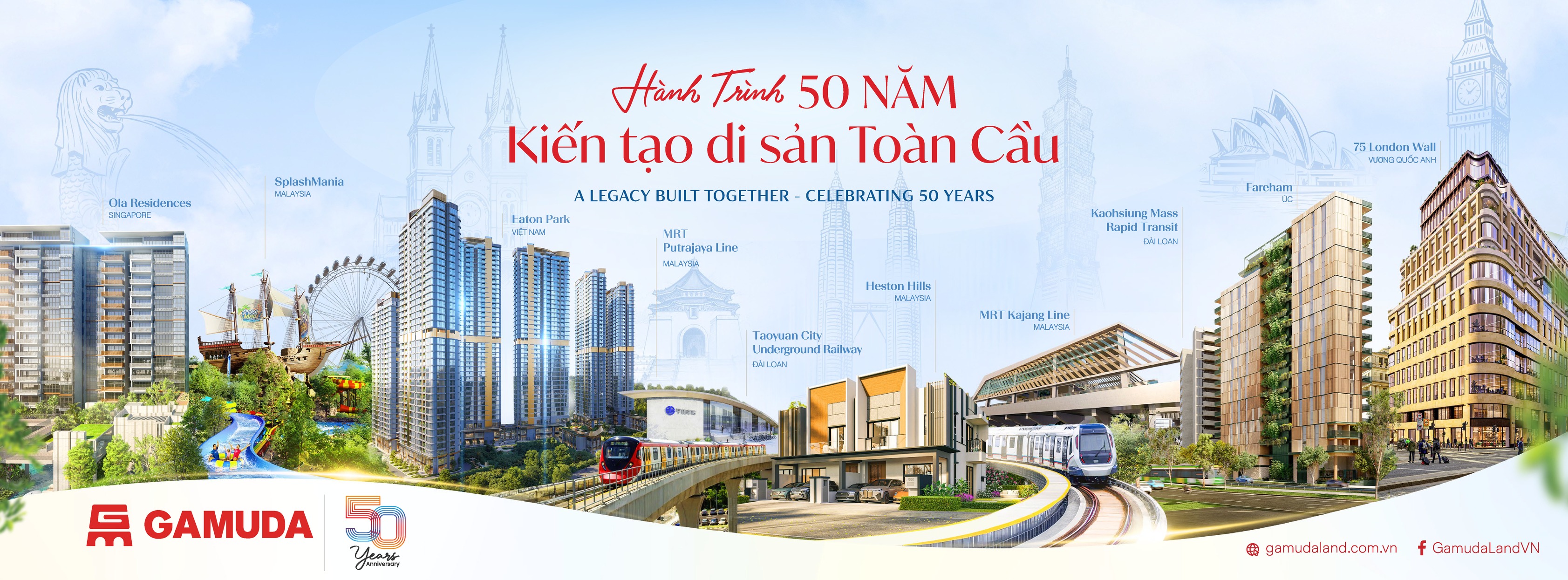 Hành trình 50 kiến tạo di sản toàn cầu của Gamuda