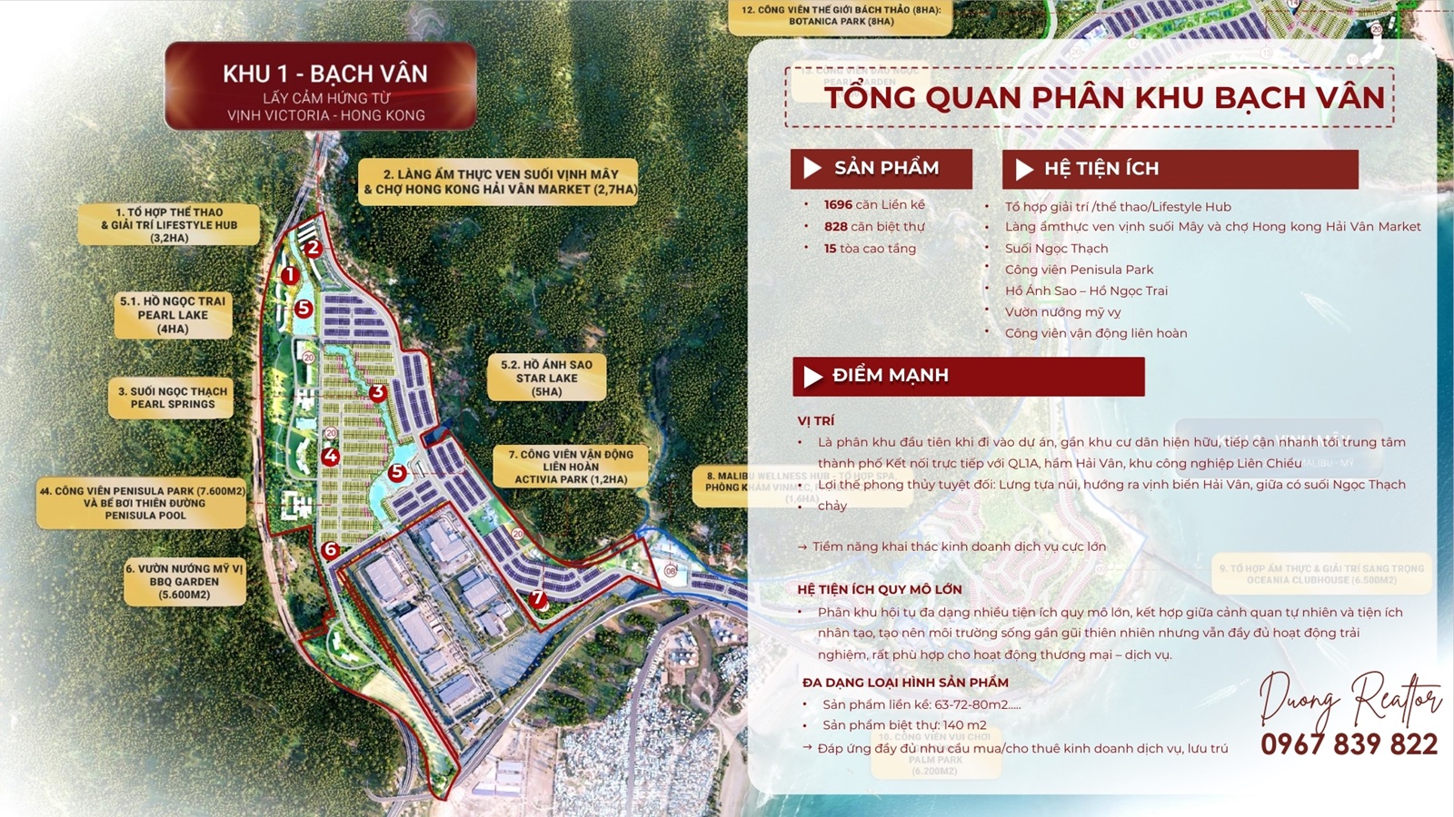 Mặt bằng phân khu Bạch Vân