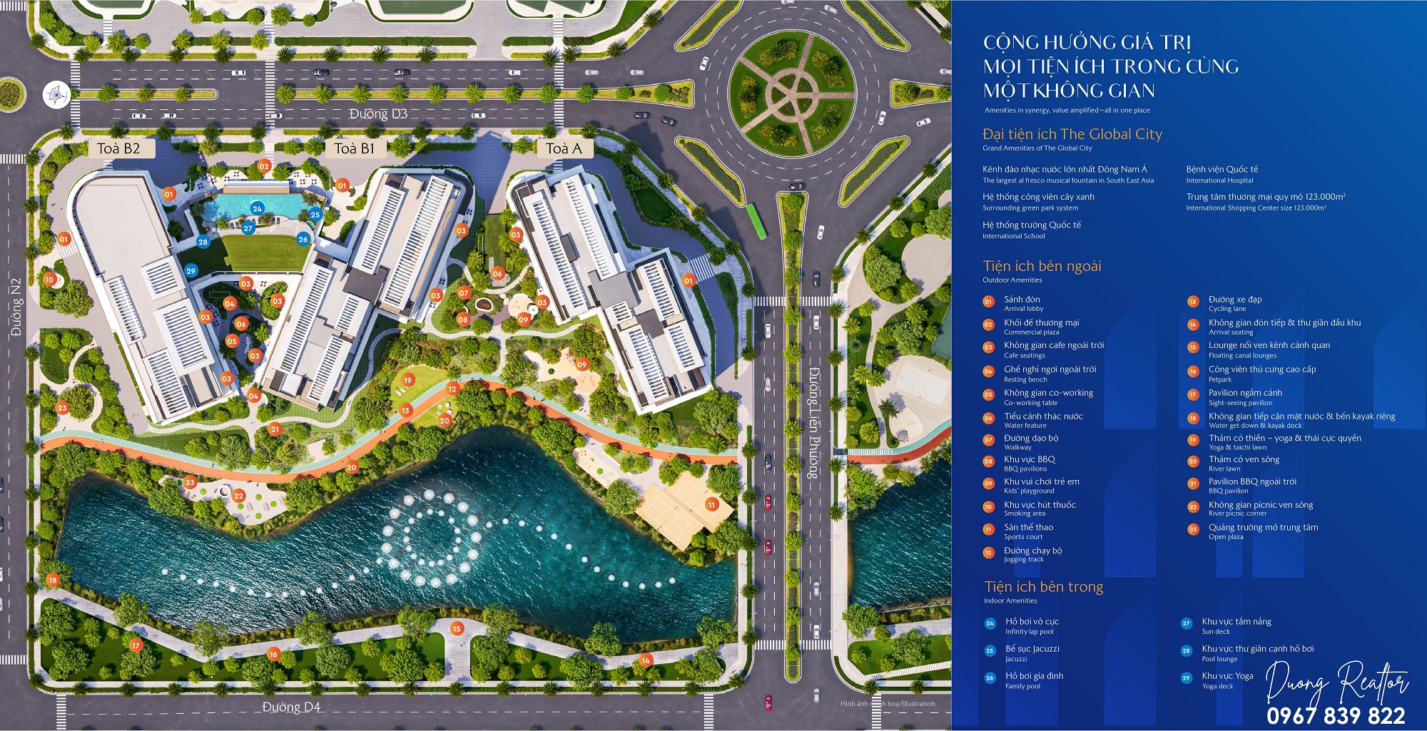 Mọi tiện ích Masteri Cosmo Central trong cùng một không gian