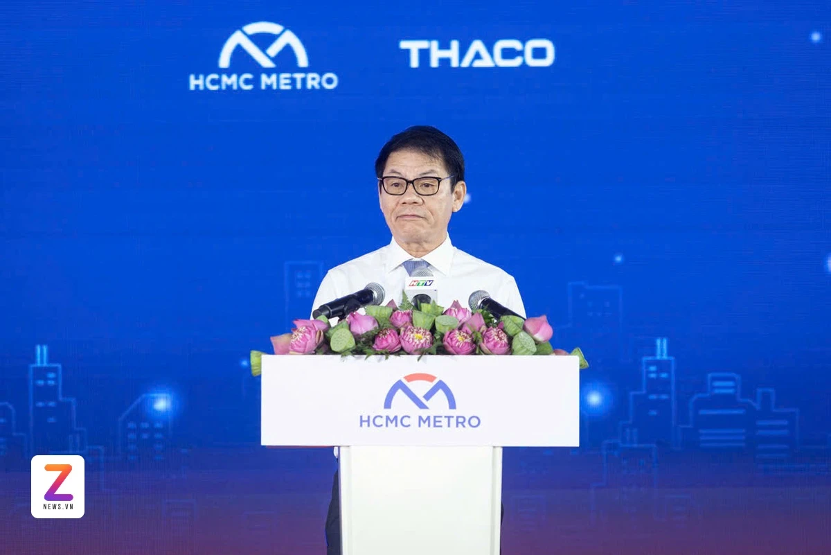 Ông Trần Bá Dương - Chủ tích Thaco Group tại lễ khởi công tuyến Metro số 2 Tham Lương - Bến Thành sáng ngày 15.01.2026