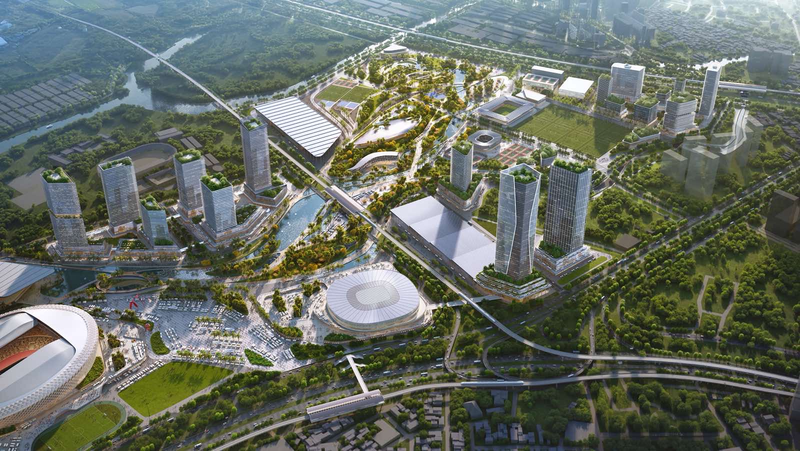 Phối cảnh khu liên hiệp TDTT Quốc Gia Rạch Chiếc