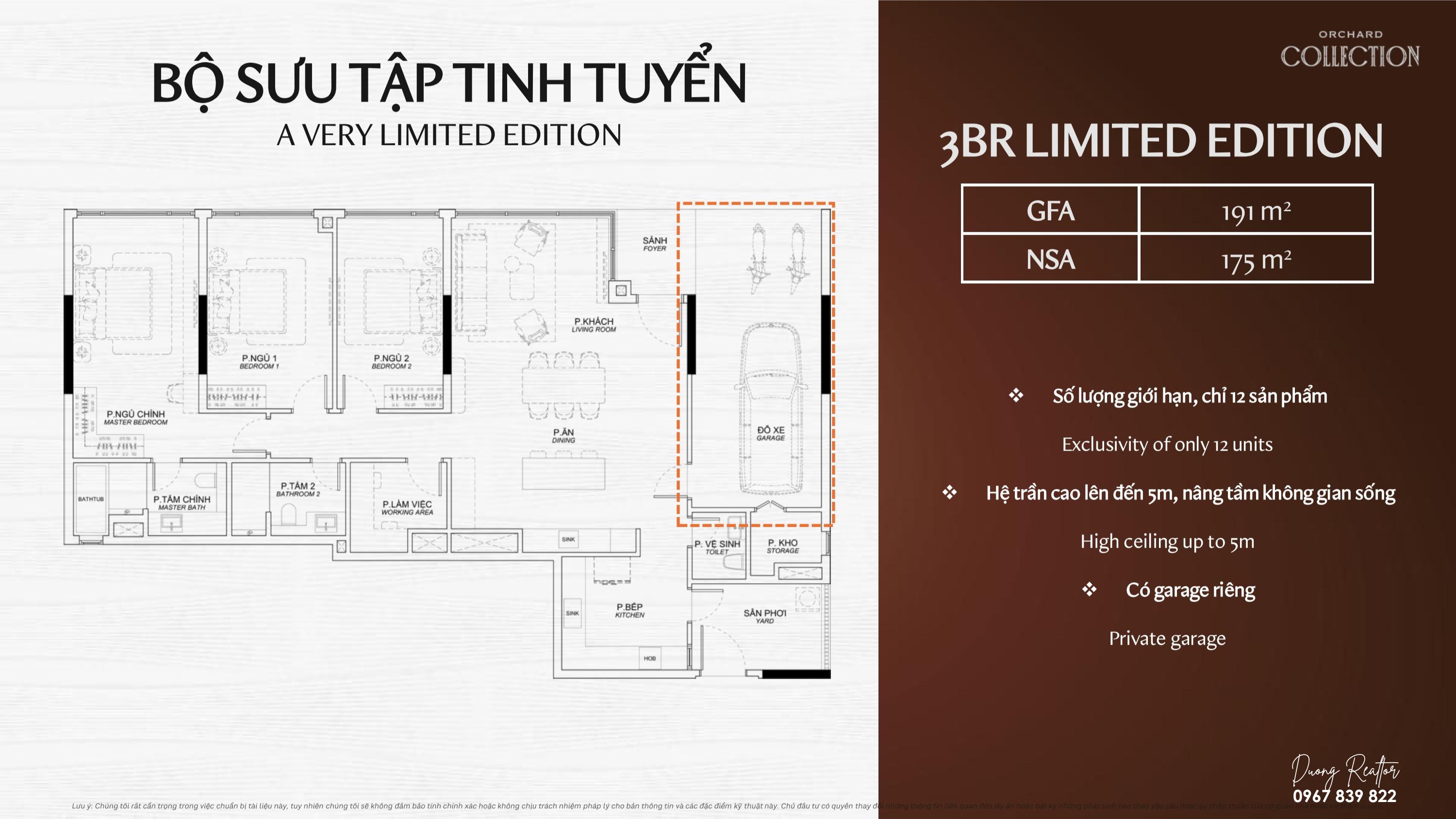 Bộ sưu tập tinh tuyển giới hạn 12 căn hộ sở hữu gara riêng
