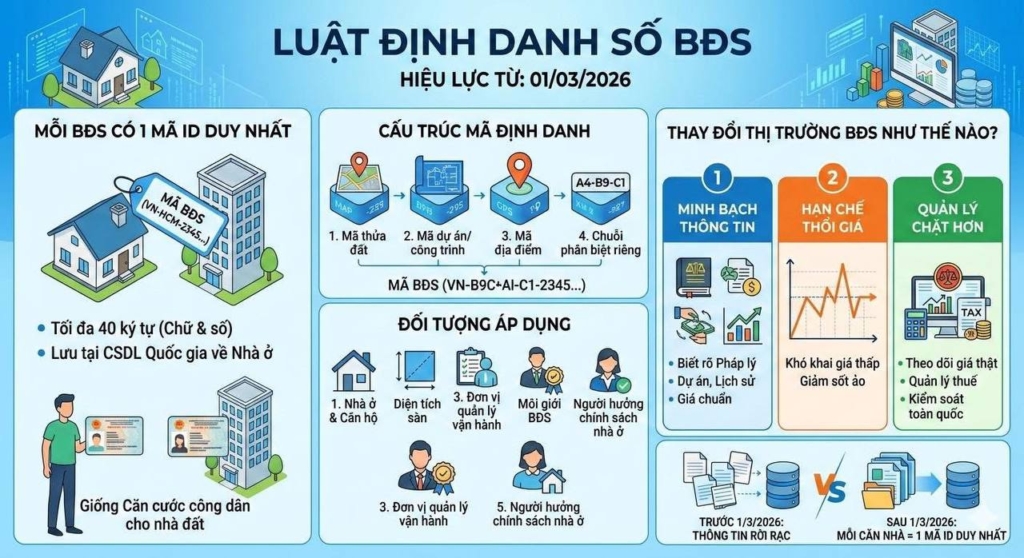 Mã định danh điện tư bất động sản từ 01.03.2026