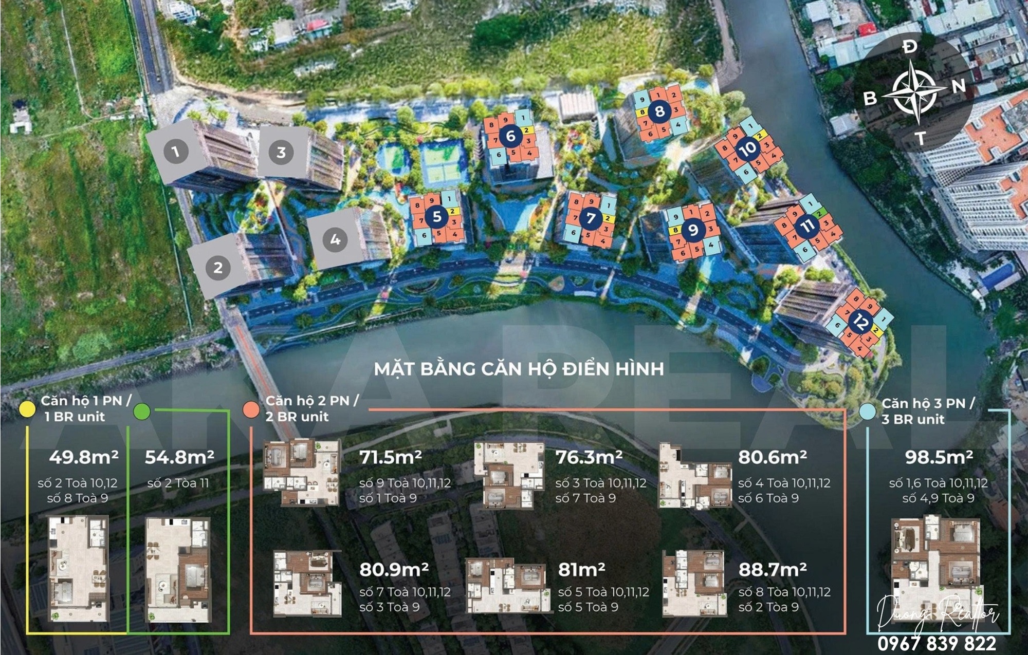 Mặt bằng căn hộ The Prive