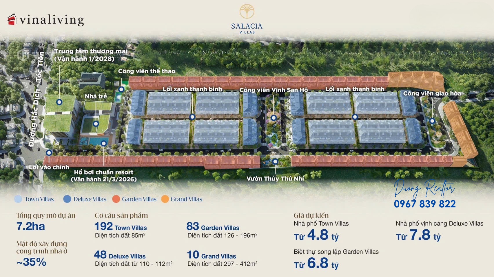 Mặt bằng dự án Salacia Villas Phú Mỹ