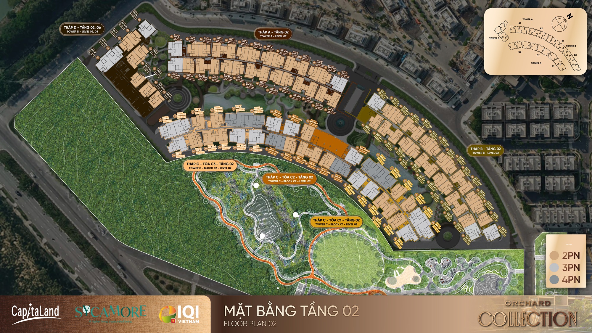 Mặt Bằng Tầng 02 Orchard Collection