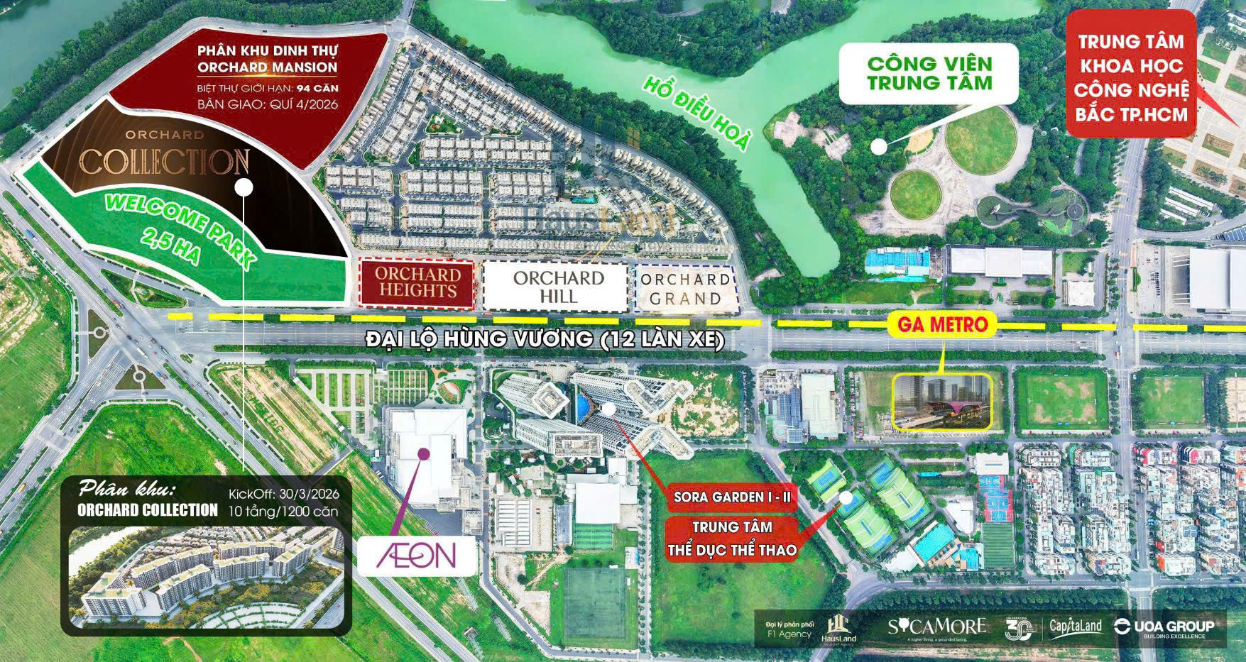 Sơ đồ tổng thể Sycamore Bình Dương của Capitaland