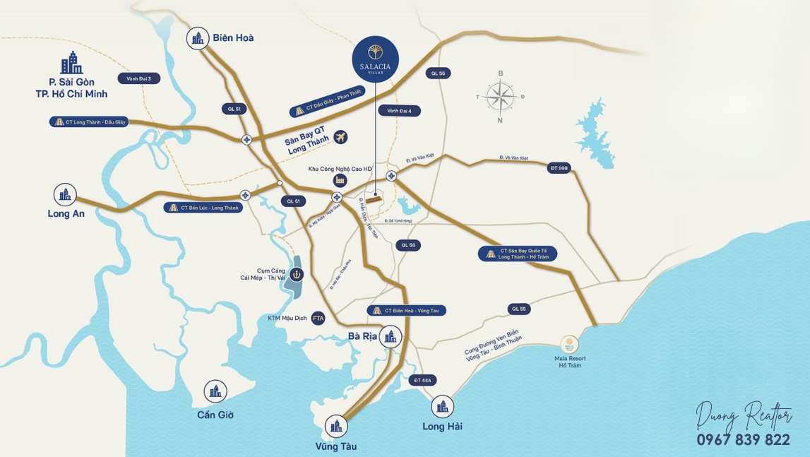 Vị trí dự án Salacia Villas Phú Mỹ