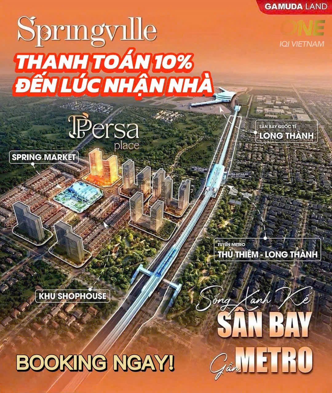Căn hộ Persa Place Gamuda liền kề sân bay quốc tế Long Thành - Thanh toán chỉ 10% đến khi NHẬN NHÀ. Gọi ngay: 0967 839 822