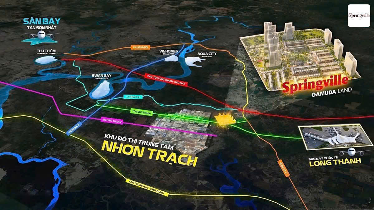 Căn hộ Spring Ville liền kề sân bay Quốc Tế Long Thành 16 tỷ USD