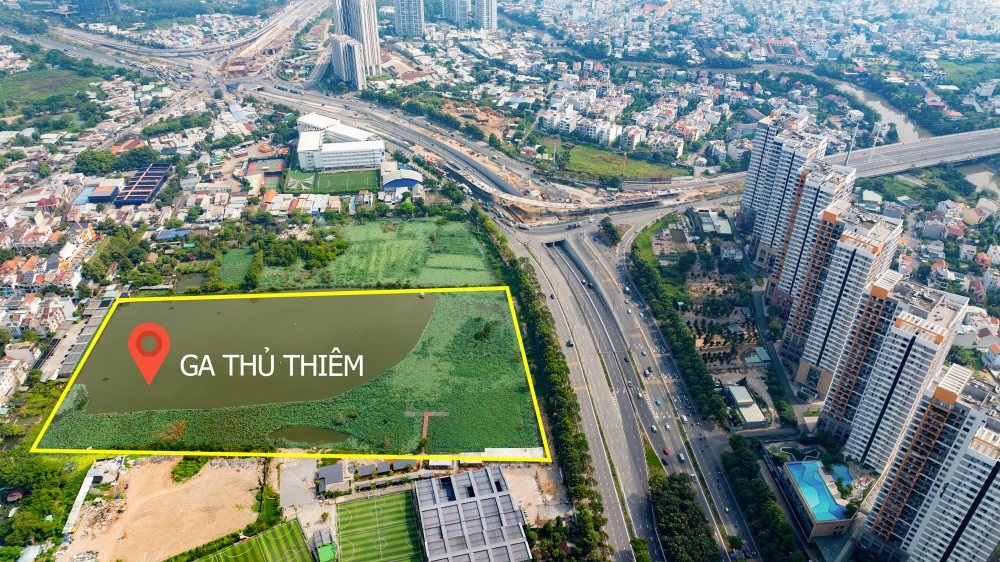 Ga Thủ Thiêm là điểm cuối dự kiến của đoạn 6,2 km nối từ Bến Thành.