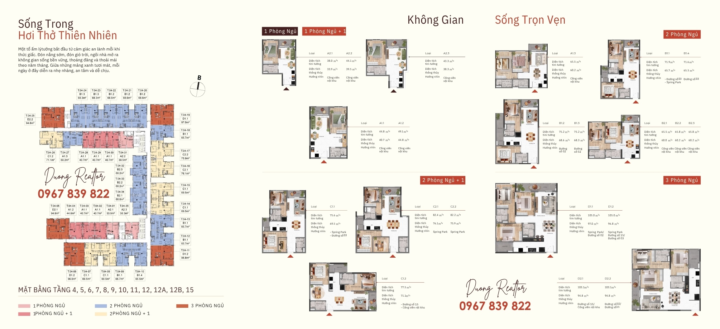 Mặt bằng điển hình căn hộ Persa Place Gamuda